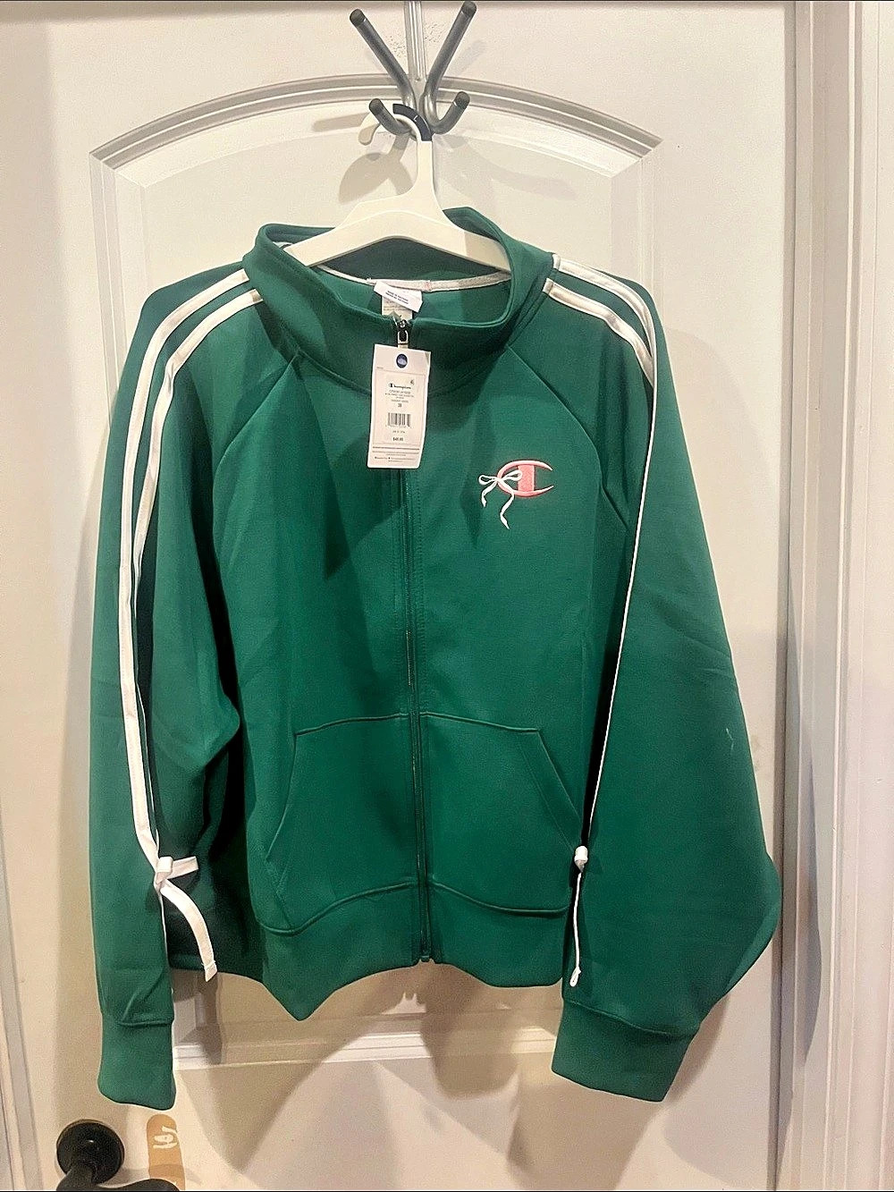 Champion CPW26J16400 Green & White Track Jacket Size 3X NWT